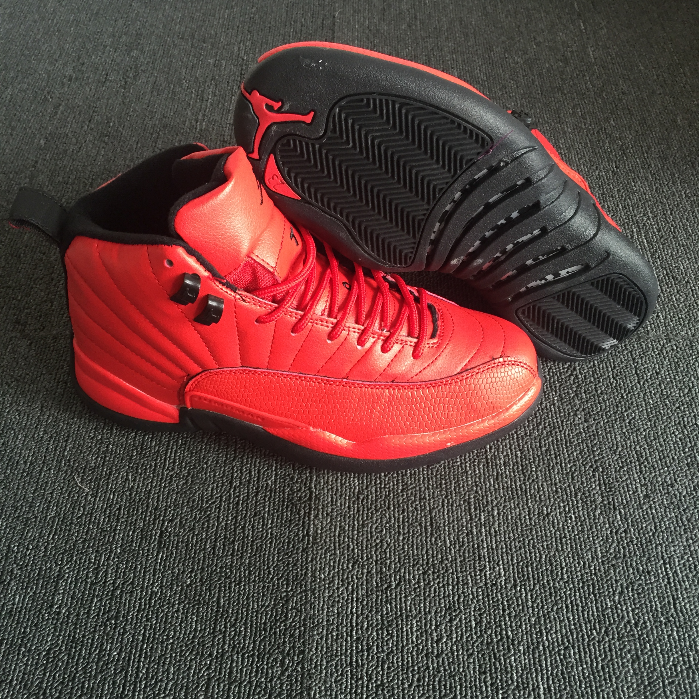 New Air Jordan 12 Retro Red Black - Click Image to Close